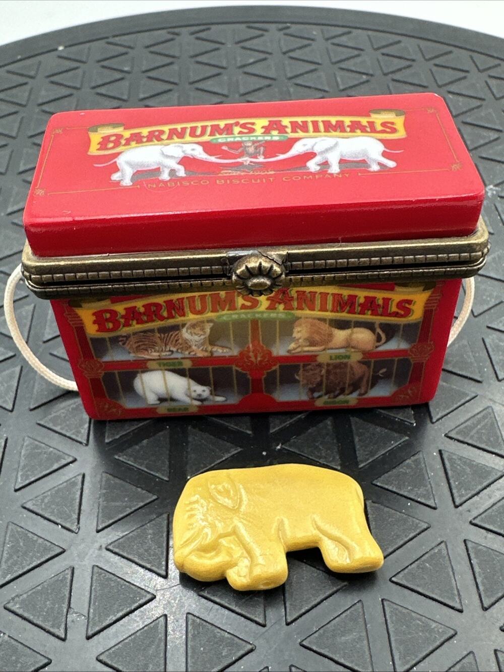 Barnum's Animal Crackers PHB Midwest Cannons Falls Hinged Trinket Box w Elephant